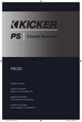 Kicker PSC65 Manuel Du Propriétaire