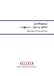 Walchem pH/Redox WPH Serie Manuel D'instruction