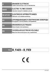 Tecnoinox B FIE9 Serie Notice D'emploi Et De Maintenance