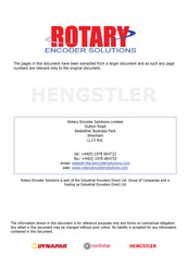 Hengstler RI 80-E Instructions D'installation