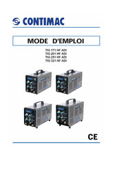 Contimac Tig 321 HF ADI Mode D'emploi