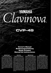 Yamaha Clavinova CVP-49 Mode D'emploi