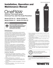 Watts OneFlow OF1054-20 Manuel D'installation, D'utilisation Et D'entretien