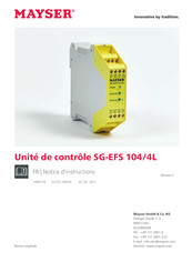 MAYSER G-EFS 104/4L Notice D'instructions