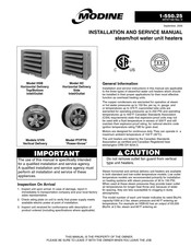 Modine V 952 Mode D'emploi