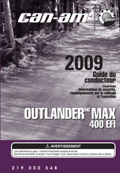 Brp CAN-AM OUTLANDER MAX 400 EFI 2009 Guide Du Conducteur