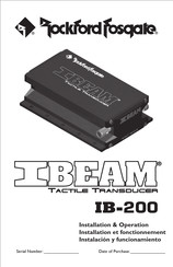 Rockford Fosgate IBEAM IB-200 Installation Et Fonctionnement