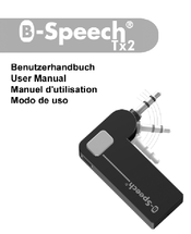 B-Speech Tx2 Manuel D'utilisation