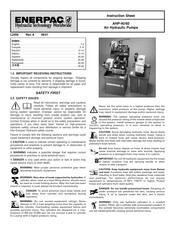 Enerpac AHP-60 Serie Fiche D'instructions