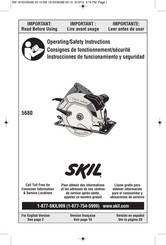 Skil 5680 Consignes De Fonctionnement/Sécurité