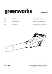 GreenWorks BLF349 Manuel D'opérateur