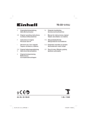 EINHELL TE-CD 12 X-Li Instructions D'origine