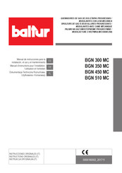 baltur BGN 510 MC Manuel D'instructions Pour L'installation, L'utilisation Et L'entretien