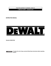 DeWalt DXGNR 7000 Manuel D'instructions