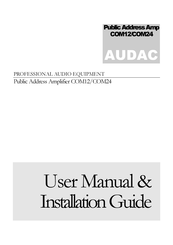 AUDAC COM12 Manuel D'utilisation Et Guide D'installation