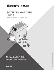 Pentair MYERS MBSP-3 Manuel D'installation Et D'utilisation