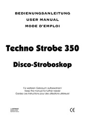 EuroLite Techno Strobe 350 Mode D'emploi