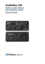 PRESONUS AudioBox GO Mode D'emploi