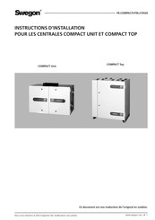 Swegon COMPACT Unit Instructions D'installation