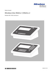 Minebea Intec Midrics 2 Mode D'emploi