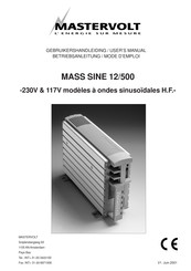 Mastervolt MASS SINE 12/500 Mode D'emploi