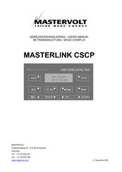 Mastervolt MASTERLINK CSCP Mode D'emploi