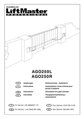 Chamberlain LiftMaster Professional AGO250L Manuel D'instructions