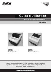 SATO CG412TT Guide D'utilisation
