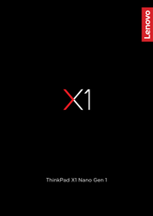 Lenovo ThinkPad X1 Nano Gen 1 Mode D'emploi