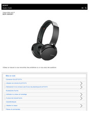 Sony MDR-XB650BT Guide D'aide