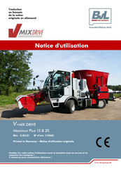 BVL V-MIX DRIVE Maximus Plus 1S Notice D'utilisation