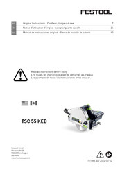 Festool TSC 55 KEB Notice D'utilisation