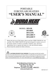 Dura Heat DFA180CV Manuel D'instructions