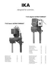 IKA T 65 digital ULTRA-TURRAX Mode D'emploi