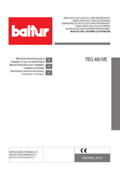 baltur TBG 480 ME Manuel D'instructions Pour L'installation, L'utilisation Et L'entretien