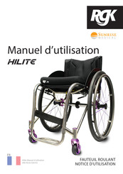 Sunrise Medical RGK HILITE Manuel D'utilisation