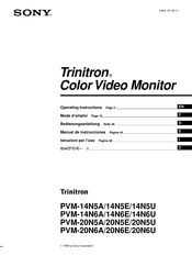 Sony Trinitron PVM-20N6A Mode D'emploi