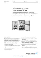 Endress+Hauser Liquistation CSF48 Information Technique