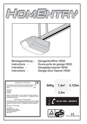 Chamberlain HomEntry HE60 Instructions