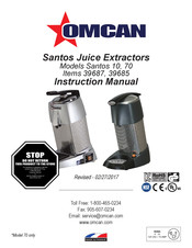 Omcan Santos 70 Instructions