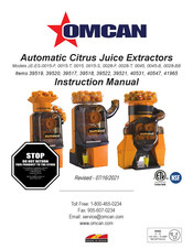Omcan JE-ES-0028-T Instructions
