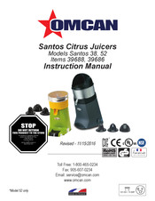 Omcan Santos 52 Instructions