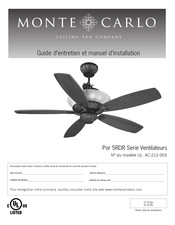 Monte Carlo Fan Company AC-212-003 Guide D'entretien Et Manuel D'installation