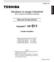 Toshiba TOSVERT VF-S11 Manuel D'instructions