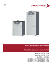 Chappee KLISTA + HTE B160 ESL-H 24 Notice D'installation Et D'entretien