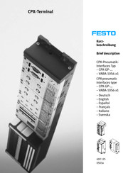 Festo CPX-GP Série Bref Instructions