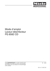 Miele professional PG 8582 CD Mode D'emploi