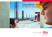 Leica Geosystems DISTO E7500 Mode D'emploi