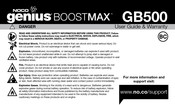 NOCO Genius BOOSTMAX GB500 Guide D'utilisation Et Garantie