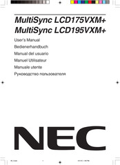 NEC MultiSync LCD175VXM+ Manuel Utilisateur